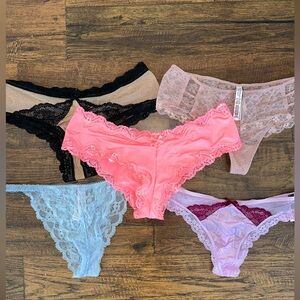 VS Panties Set of 5 BNWT 🌟 FINAL PRICE 🌟